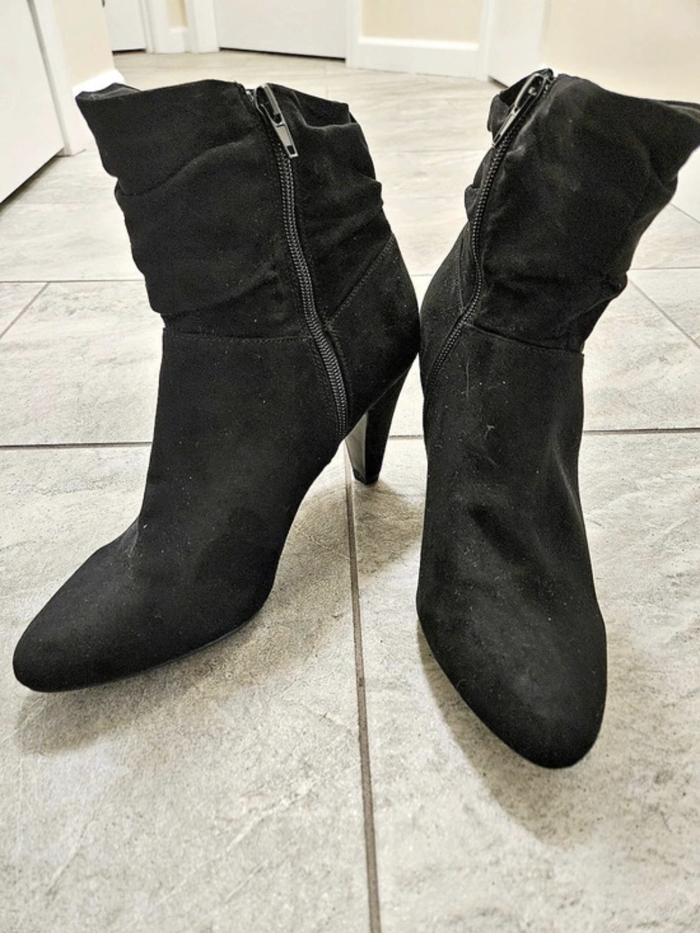 Worthington Wor Lady Heeled Ankle Boots Black Size 9.5